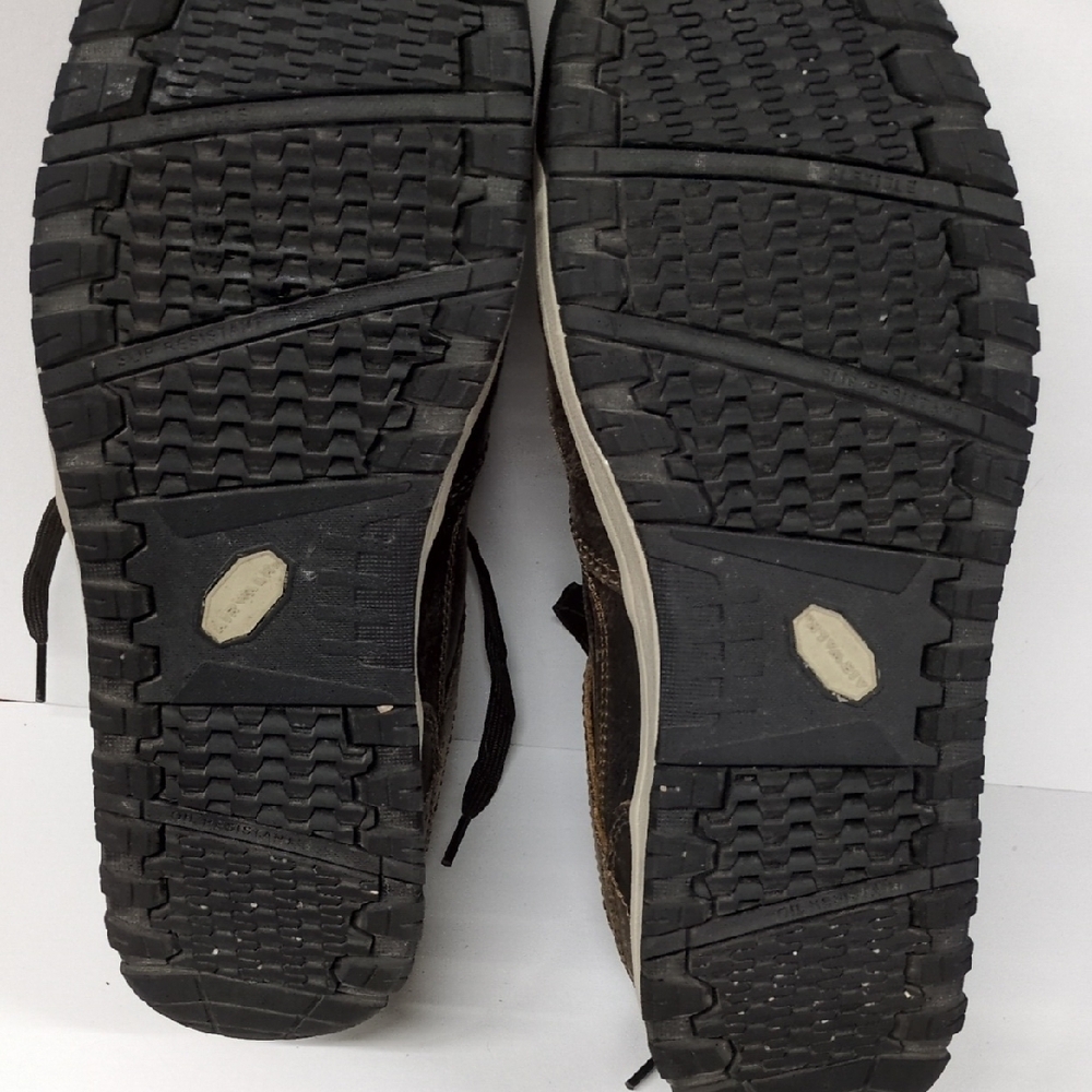 Airwalk Brown Leather Safety Sneakers Composite Toe Mens Size 11.5 - Picture 3 of 15